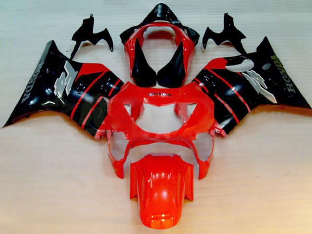 Erschwingliche Honda CBR600 F4 Motorrad Verkleidung 1999-2000 - Rot Glanzendes Schwarz