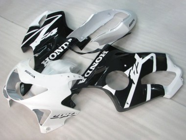 Erschwingliche Honda CBR600 F4 Motorrad Verkleidung 1999-2000 - Weiss Glanzendes Schwarz