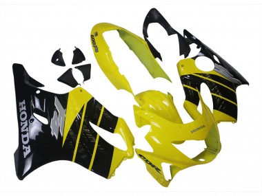 Erschwingliche Honda CBR600 F4 Motorrad Verkleidung 1999-2000 - Gelb Glanzendes Schwarz