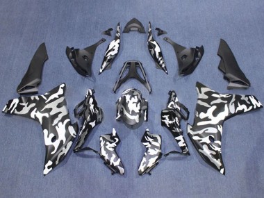 Erschwingliche Honda CBR600F Motorrad Verkleidung 2011-2013 - Schwarz Weiss Camouflage