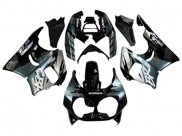Erschwingliche Honda CBR900RR 893 Motorrad Verkleidung 1992-1993 - Silber Glanzendes Schwarz
