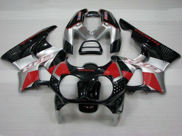 Erschwingliche Honda CBR900RR 893 Motorrad Verkleidung 1992-1993 - Silber Rot Glanzendes Schwarz