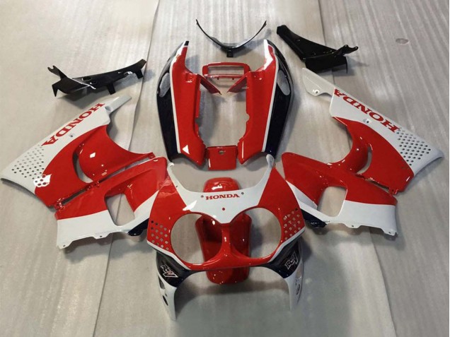 Erschwingliche Honda CBR900RR 893 Motorrad Verkleidung 1992-1993 - Weiss Rot Glanzendes Schwarz