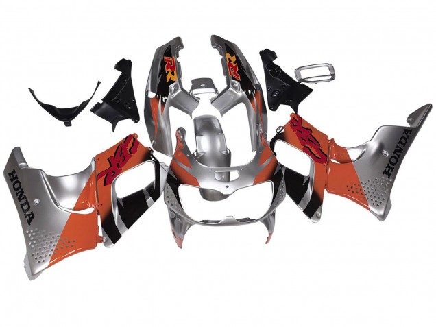 Erschwingliche Honda CBR900RR 893 Motorrad Verkleidung 1994-1995 - Silber Orange Glanzendes Schwarz