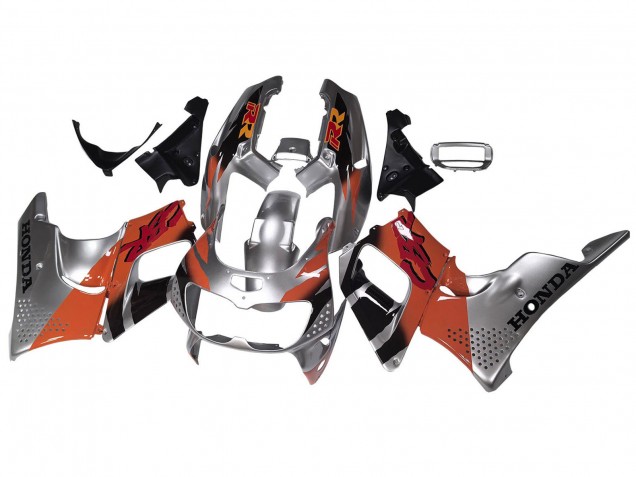 Erschwingliche Honda CBR900RR 893 Motorrad Verkleidung 1994-1995 - Silber Orange Glanzendes Schwarz