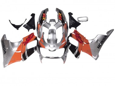 Erschwingliche Honda CBR900RR 893 Motorrad Verkleidung 1994-1995 - Silber Orange Glanzendes Schwarz