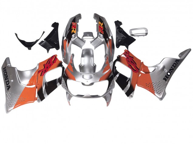 Erschwingliche Honda CBR900RR 893 Motorrad Verkleidung 1994-1995 - Silber Orange Glanzendes Schwarz