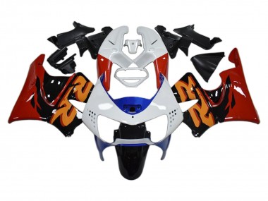Erschwingliche Honda CBR900RR 919 Motorrad Verkleidung 1998-1999 - Weiss Rot Blau Glanzendes Schwarz