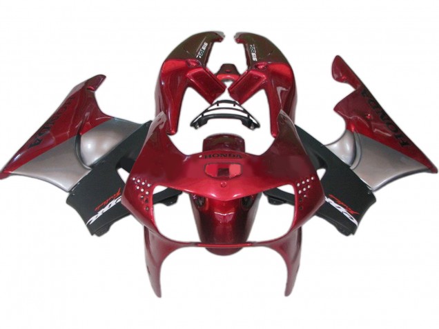 Erschwingliche Honda CBR900RR 919 Motorrad Verkleidung 1998-1999 - Dunkel Rot Schwarz Grau