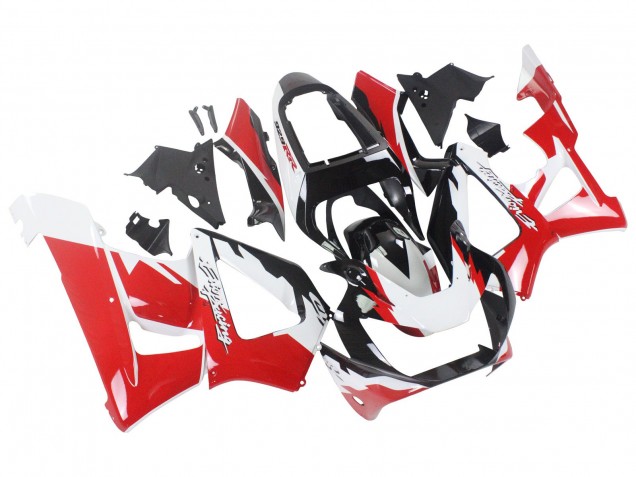Erschwingliche Honda CBR900RR 929 Motorrad Verkleidung 2000-2001 - Weiss Rot Glanzendes Schwarz Rennen