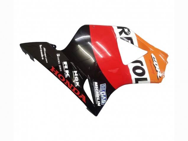 Erschwingliche Honda CBR900RR 954 Motorrad Verkleidung Kit 2002-2003 - Orange Weiss Rot Glanzendes Schwarz Repsol