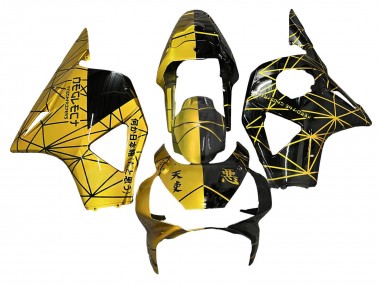 Erschwingliche Honda CBR900RR 954 Motorrad Verkleidung 2002-2003 - Gelb Glanzendes Schwarz