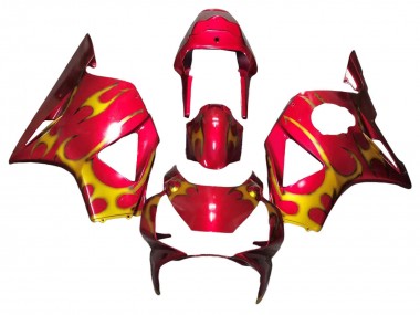 Erschwingliche Honda CBR900RR 954 Motorrad Verkleidung 2002-2003 - Rot Gelb