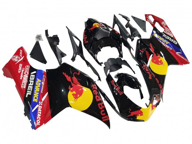 Erschwingliche Ducati 848/1098/1198 Motorrad Verkleidung 2007-2014 - Glanzendes Schwarz Gelb Blau Red Bull