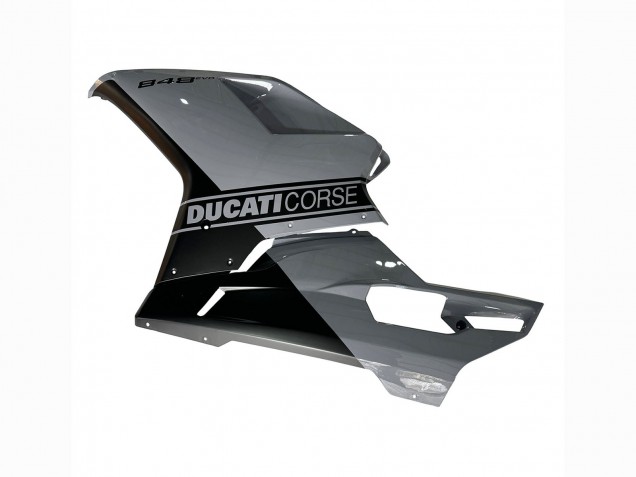Erschwingliche Ducati 848 Motorrad Verkleidung 2007-2014 - Silber Gold Matt Schwarz