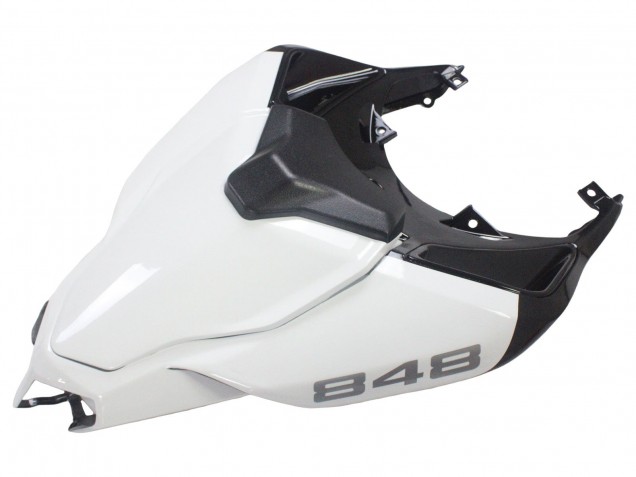 Erschwingliche Ducati 848/1098/1198 Motorrad Verkleidung 2007-2014 - Weiss Glanzendes Schwarz Corse