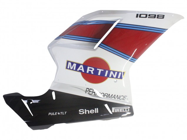 Erschwingliche Ducati 1098 Motorrad Verkleidung 2007-2014 - Weiss Rot Blau Glanzendes Schwarz Martini