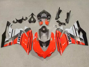 Erschwingliche Ducati Panigale 899/1199 Motorrad Verkleidung 2011-2014 - Rot Grau Schwarz