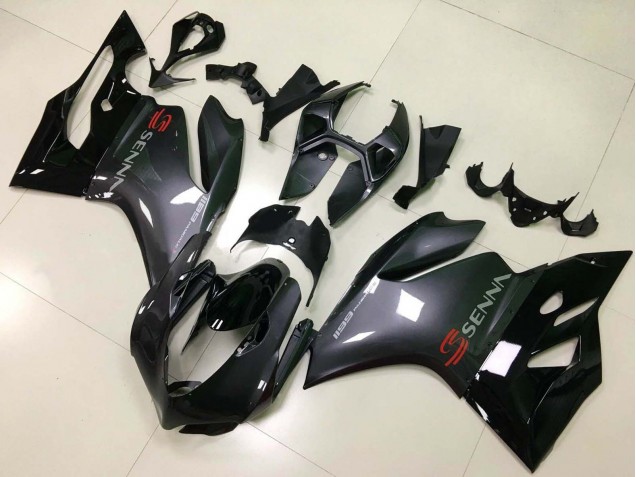 Erschwingliche Ducati Panigale 1199 Motorrad Verkleidung 2011-2014 - Glanzendes Schwarz