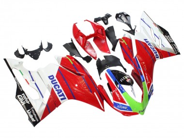 Erschwingliche Ducati Panigale 899/1199 Motorrad Verkleidung 2011-2014 - Weiss Rot Grun Blau Glanzendes Schwarz Flex-Box