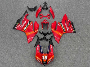 Erschwingliche Ducati Panigale 899/1199 Motorrad Verkleidung 2011-2014 - Rot Orange Schwarz Monster Lenovo 18