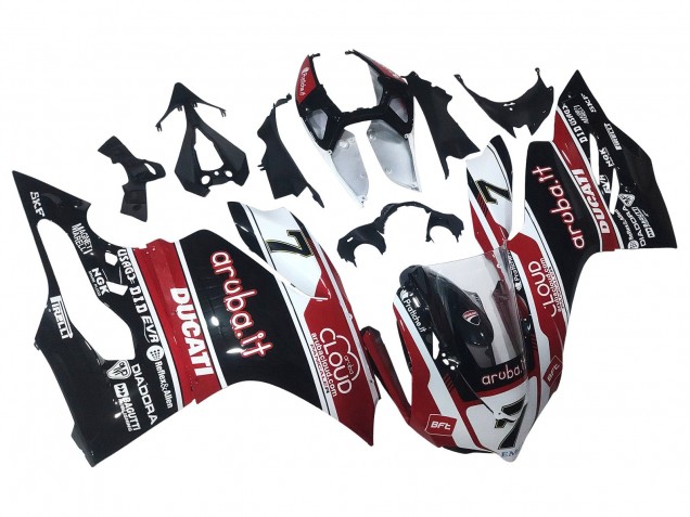 Erschwingliche Ducati Panigale 899/1199 Motorrad Verkleidung 2011-2014 - Weiss Rot Glanzendes Schwarz Aruba.it 7