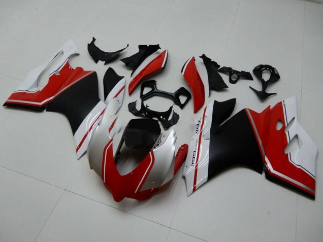 Erschwingliche Ducati 1199 Motorrad Verkleidung 2011-2014 - Weiss Rot Matt Schwarz