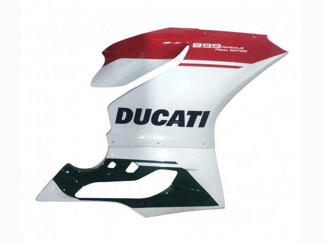 Erschwingliche Ducati Panigale 899 Motorrad Verkleidung 2011-2014 - Weiss Rot Glanzendes Schwarz