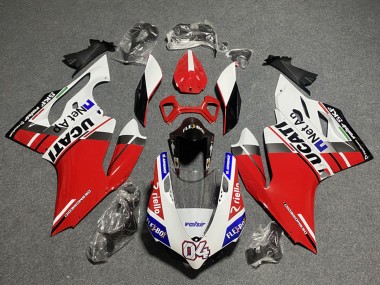 Erschwingliche Ducati Panigale 899/1199 Motorrad Verkleidung 2011-2014 - Weiss Rot Blau Glanzendes Schwarz Flex-Box Valsir 04