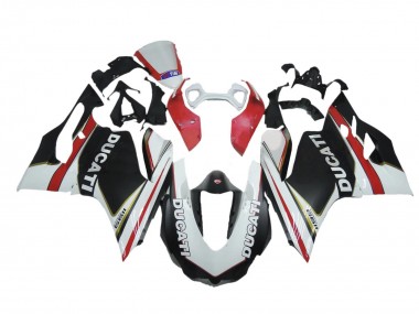 Erschwingliche Ducati Panigale 1199 Motorrad Verkleidung 2011-2014 - Weiss Rot Schwarz