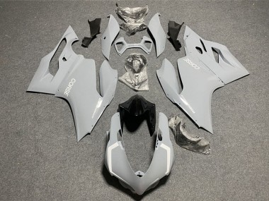 Erschwingliche Ducati 1199 Motorrad Verkleidung 2011-2014 - Helles Nardograu Weiss Corse