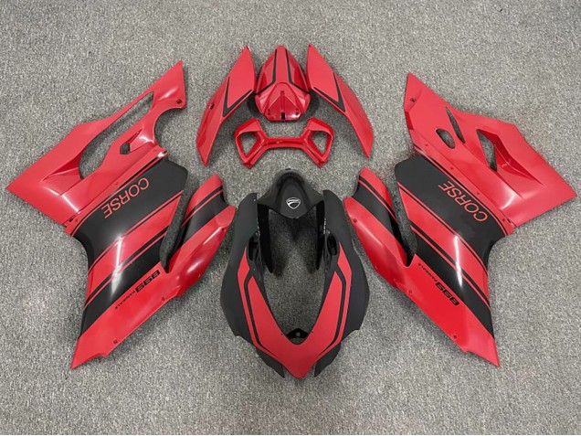 Erschwingliche Ducati 999 Motorrad Verkleidung 2003-2004 - Rot Glanzendes Schwarz Corse