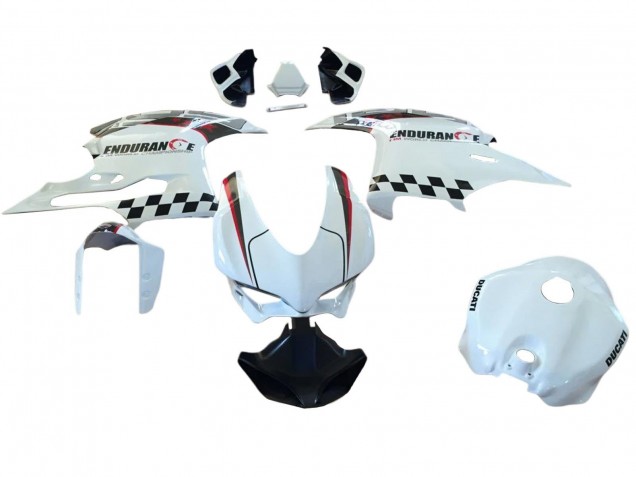 Erschwingliche Ducati 959/1299 Motorrad Verkleidung 2015-2020 - Weiss Rot Schwarz