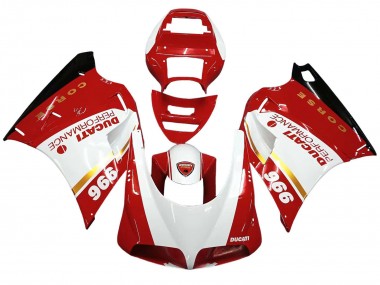 Erschwingliche Ducati 996 Motorrad Verkleidung 1993-2005 - Weiss Rot Gold Glanzendes Schwarz Corse Performance