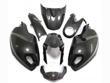 Erschwingliche Ducati Monster 696 796 1100 1100S Motorrad Verkleidung 2008-2012 - Schwarzer Carbonfaser Stil