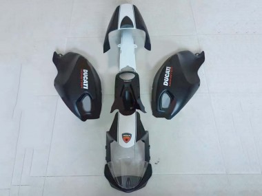 Erschwingliche Ducati Monster 696 796 1100 1100S Motorrad Verkleidung 2008-2012 - Weiss Matt Schwarz