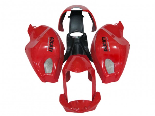 Erschwingliche Ducati Monster 696 796 1100 1100S Motorrad Verkleidung 2008-2012 - Rot