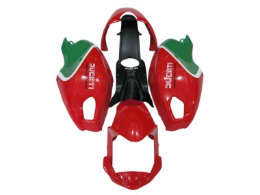 Erschwingliche Ducati Monster 696 796 1100 1100S Motorrad Verkleidung 2008-2012 - Rot Weiss Grun