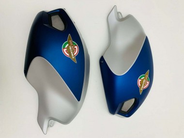 Erschwingliche Ducati Monster 696 796 1100 1100S Motorrad Verkleidung 2008-2012 - Dunkel Blau Silber