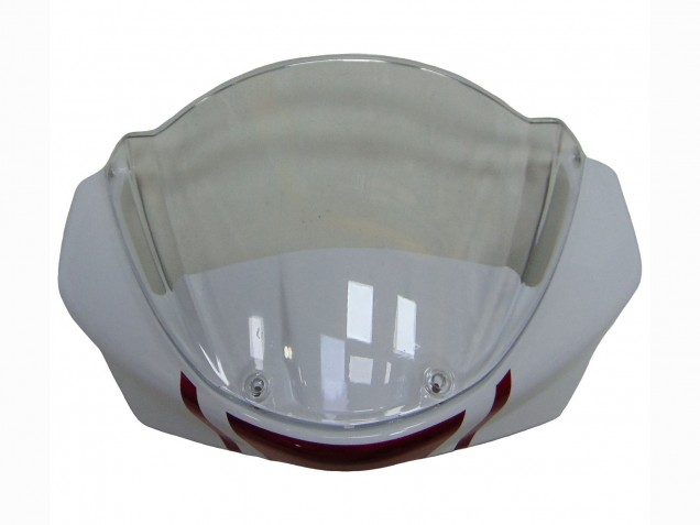 Erschwingliche Ducati Monster 696 796 1100 1100S Motorrad Verkleidung 2008-2012 - Weiss Rot Glanzendes Schwarz