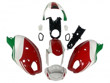 Erschwingliche Ducati Monster 696 796 1100 1100S Motorrad Verkleidung 2008-2012 - Weiss Rot Grun