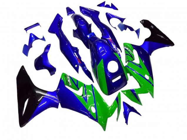 Erschwingliche Honda CBR125R Motorrad Verkleidung 2002-2006 - Blau Grun Glanzendes Schwarz