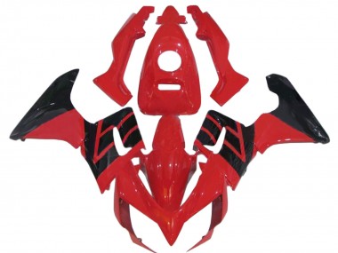 Erschwingliche Honda CBR125R Motorrad Verkleidung 2002-2006 - Rot Glanzendes Schwarz Streifen