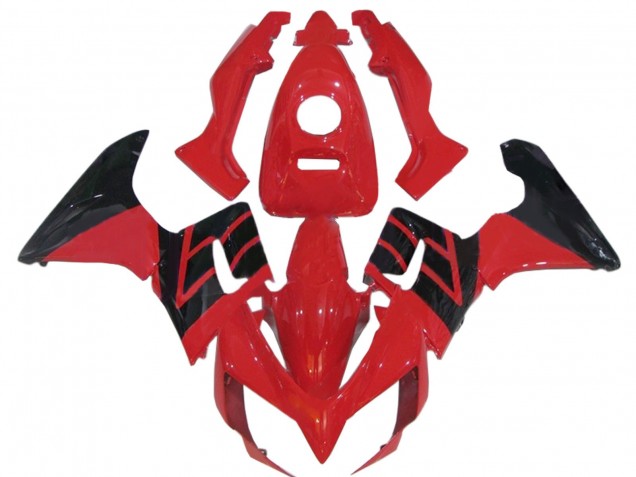 Erschwingliche Honda CBR125R Motorrad Verkleidung 2002-2006 - Rot Glanzendes Schwarz Streifen