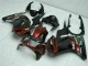 Erschwingliche Kawasaki EX250 Motorrad Verkleidung 2008-2012 - Glanzendes Schwarz Kastanienbraun Rot