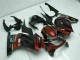 Erschwingliche Kawasaki EX250 Motorrad Verkleidung 2008-2012 - Glanzendes Schwarz Kastanienbraun Rot