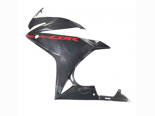 Erschwingliche Honda CBR500R Motorrad Verkleidung 2016-2018 - Schwarzes Carbonfaser Rot