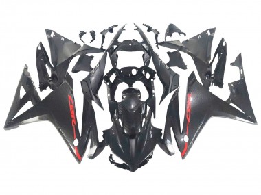 Erschwingliche Honda CBR500R Motorrad Verkleidung 2016-2018 - Schwarzes Carbonfaser Rot