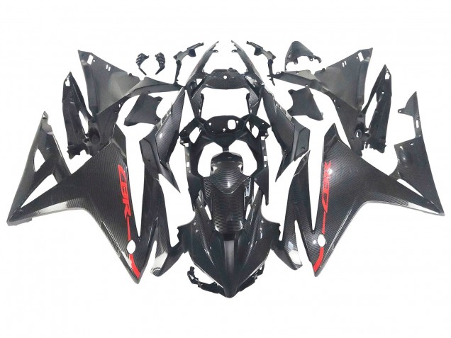 Erschwingliche Honda CBR500R Motorrad Verkleidung 2016-2018 - Schwarzes Carbonfaser Rot