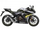 Erschwingliche Honda CBR500R Motorrad Verkleidung 2022-2023 - Silber Gelb Glanzendes Schwarz